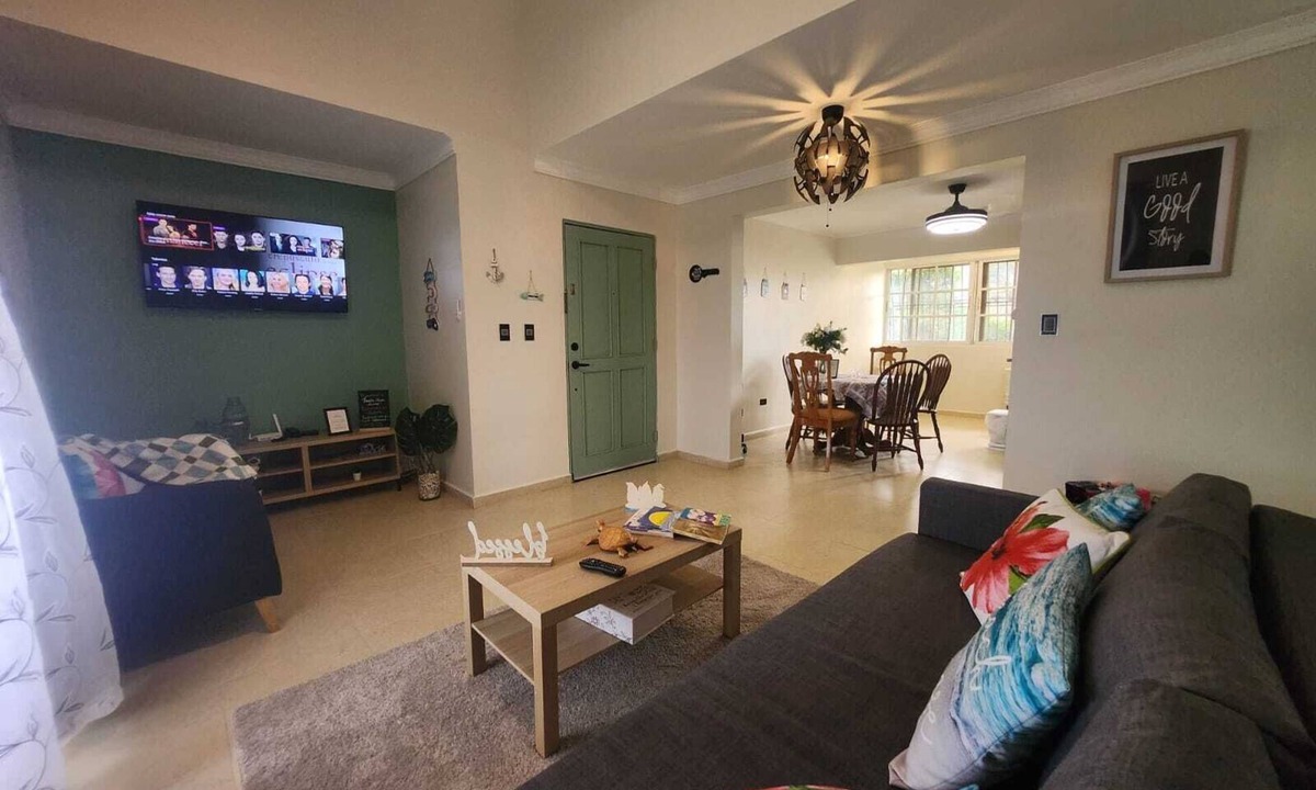 Barahona Apartment | Apt. Family house, beach and mountain view, 2 Bedrooms, 1 Bathroom, Rooftop, AC, BBQ, WiFi