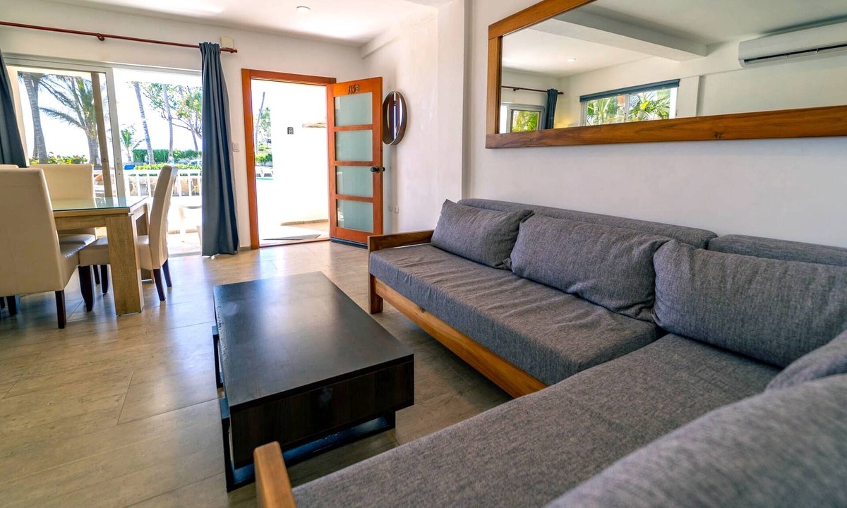 Cabarete Condo | Beachfront 2BR Ground Floor w/Patio 15 Steps to Sand Kite Beach