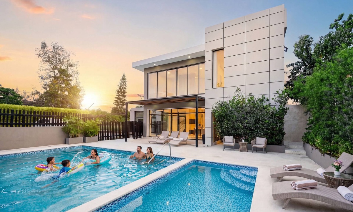 Santiago Province Apartment | Modern 3BR Oasis w/Pool – 10 min to STI Airport