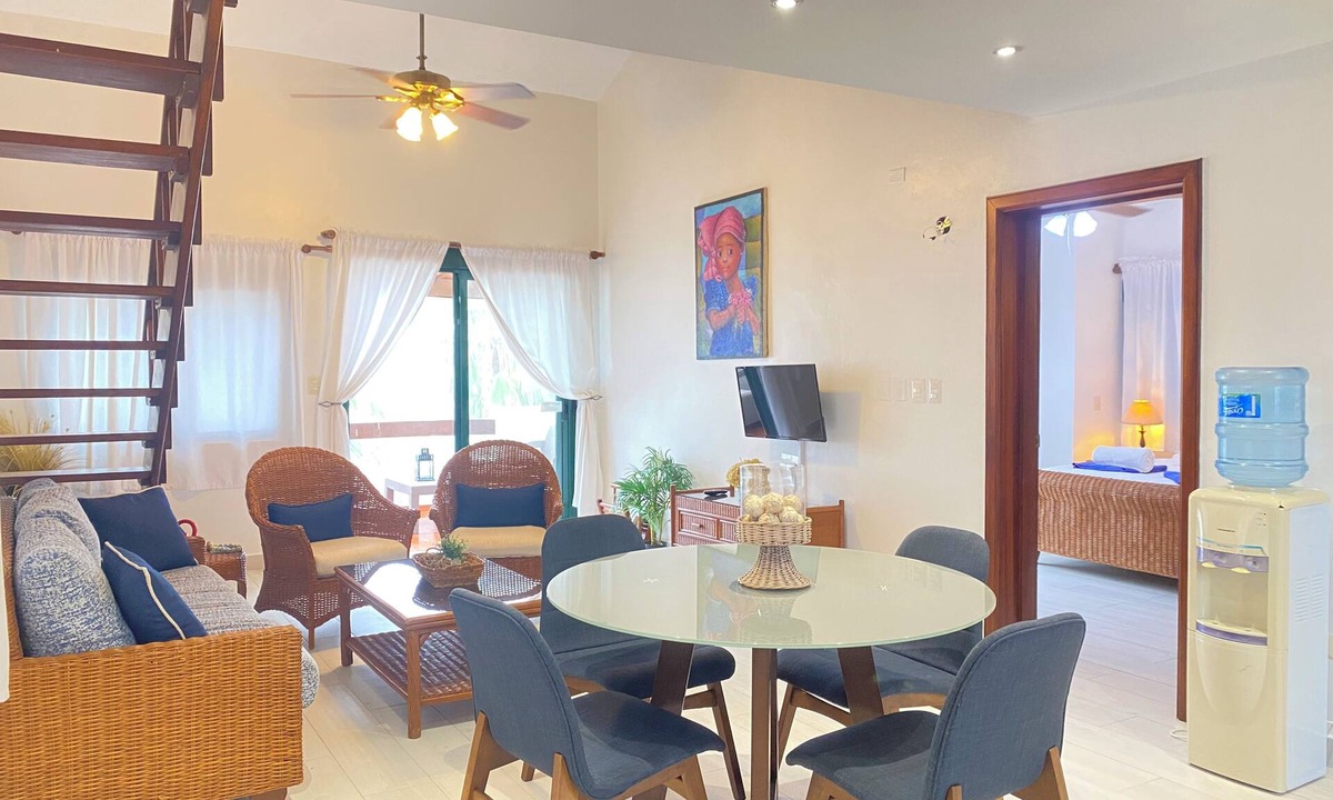 Playa Bibijagua Apartment | Superb 1-bedroom apartment + loft, Pool view in Punta Cana, with private beach