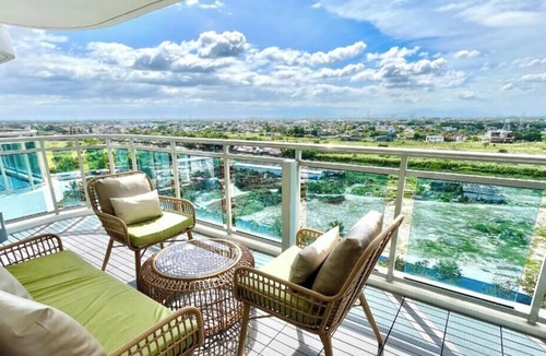 San Fernando Condo | Family One Bedroom with Manmade Beach View & Mt Arayat View