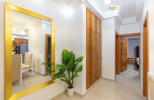 Santiago Province Apartment | Modern Oasis Rooftop BBQ Gym Near Monument Free Parking