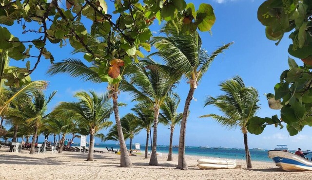 5 minutes Beach apt with Parking, Pool and Jacuzzi.