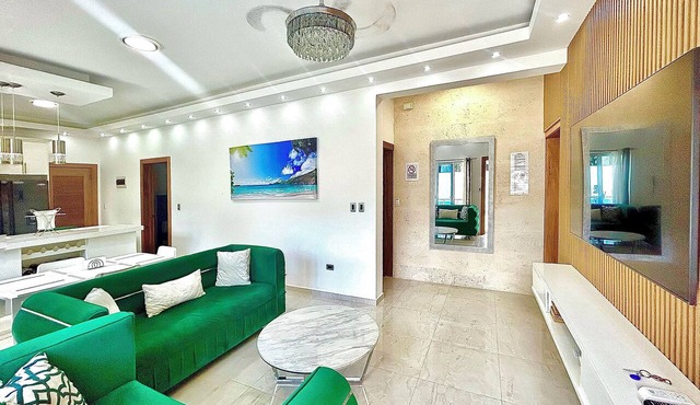 Beach 100 mts away! Live The Luxury In Rio San Juan Parking Included!