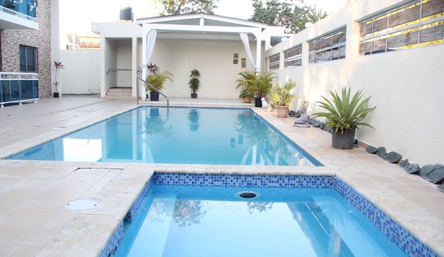 complete accommodation with swimming pools for 4 people