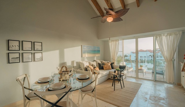 COZIEST 2 BEDROOM LOFT WITH PRIVATE BEACH AT CAP CANA