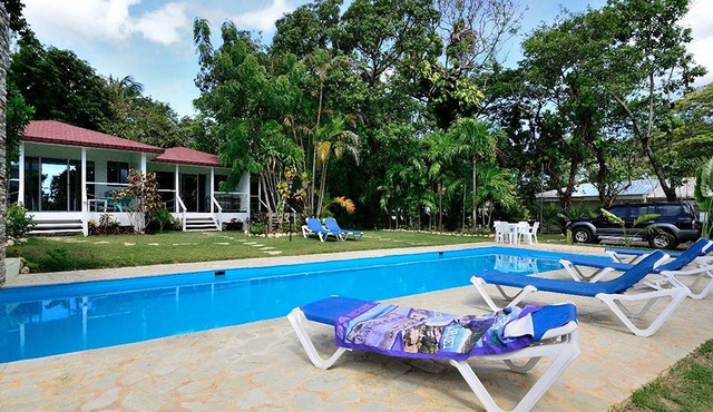 Cozy guest-friendly bungalow immersed in tropical garden, steps to everything