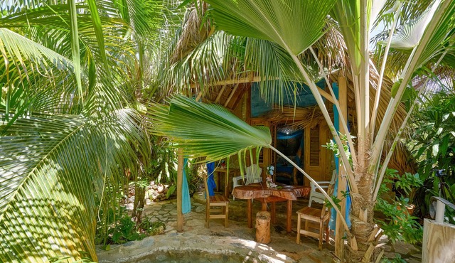 Double/family blue-sky cabin #5, at Chalet Tropical bio-hotel