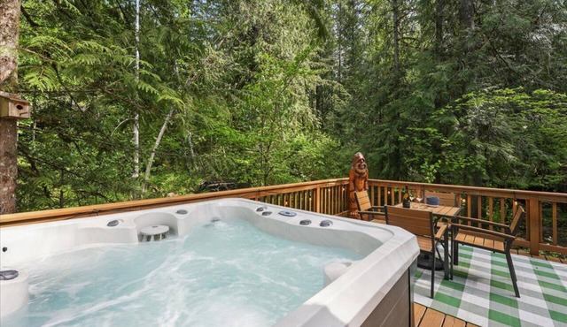 Guest Favorite Mt. Hood Cabin - Private Hot Tub - Sandy River in Rhododendron