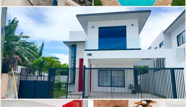 Lovely 3-bedroom villa in Downtown Punta Cana with WiFi, AC, pool and grill