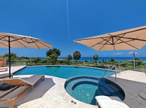 Luxury Oceanfront Villa with Heated Pool, Jacuzzi, AC, BBQ, Starlink Wi-Fi, Chef's Kitchen, Staff Included, Mountain Views, Near El Quemaito, San Rafael, and Los Patos Beach