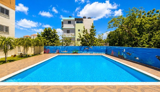 Modern condo 1st floor+pool+playground & 24/7Security