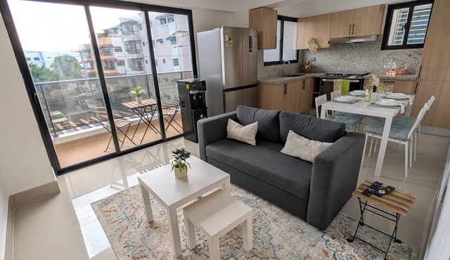 Modern Oasis in Santo Domingo - 2BR/2BA - Partial Ocean View - Fast WiFi
