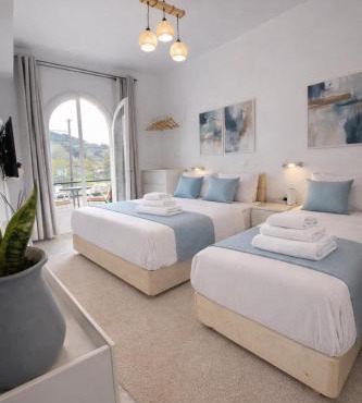 Navy Studio by likeyourhome with Mountain View Balcony, Near Beach 1 km, Self Check-in in Vátos