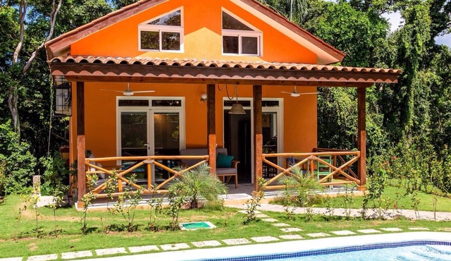 Private retreat with jungle spa, short walk from quiet beach