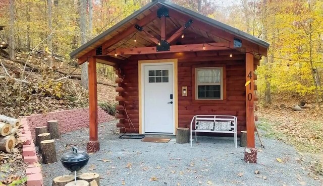 Shawnee Tiny Cabin near Ferne Clyffe with Hot Tub in Goreville