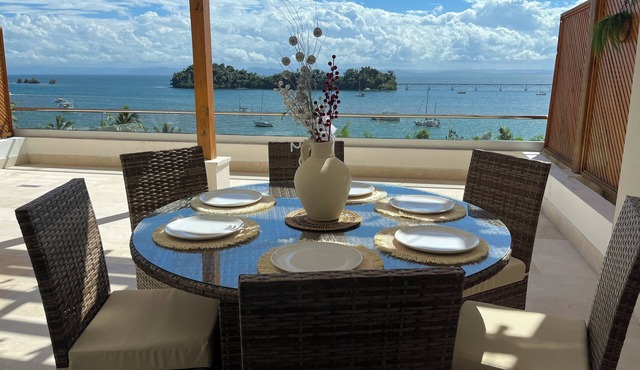 Sky and sea luxury apartment/elevator and swimming pool/view of Samana bay