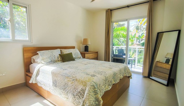 Spacious 1-bedroom condo with AC on quiet beach in Cabarete
