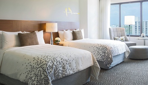 Room, 2 Double Beds, Partial Ocean View (Tower)