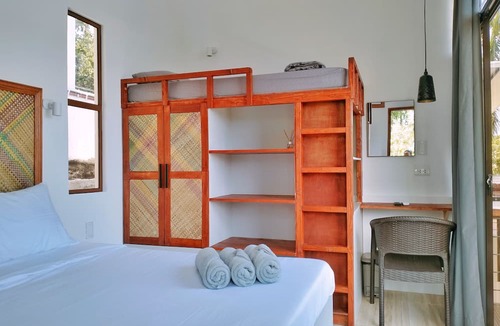 Tubod Cabin | Mahogany Cabin at Las Terrazas de Barili. 1 Queen Bed plus 1 extra single bed.