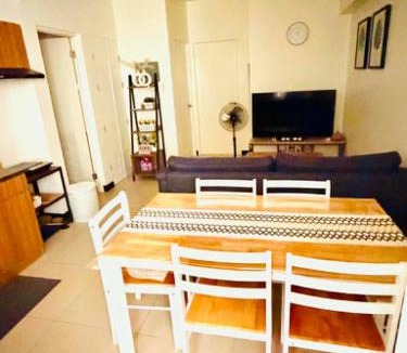 Malamig Apartment | Kai Garden Residences, Staycation Condo, 2 Bedrooms - 1 Bathroom - Kitchen, with Aircon, 65 inches TV - Free Wifi - Mandaluyong City
