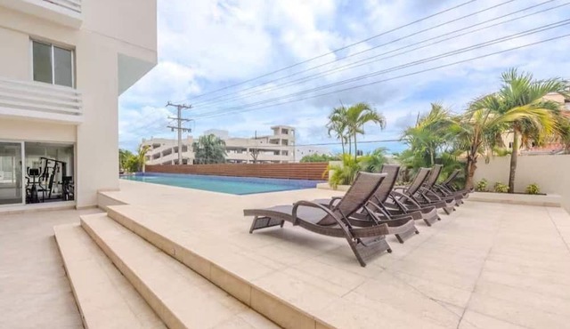 Majestic 2-bedroom apartment with AC in beautiful Boca Chica Ocean View balcony